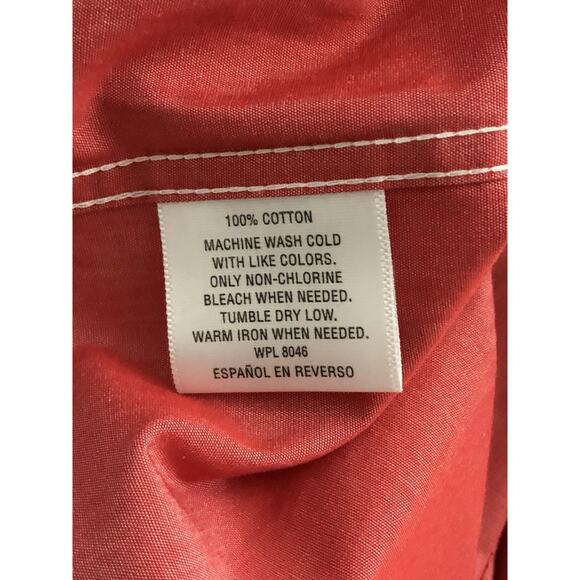 INC International Concepts Men Button Up Shirt Size SM Red Long Sleeve Cotton - Picture 9 of 9